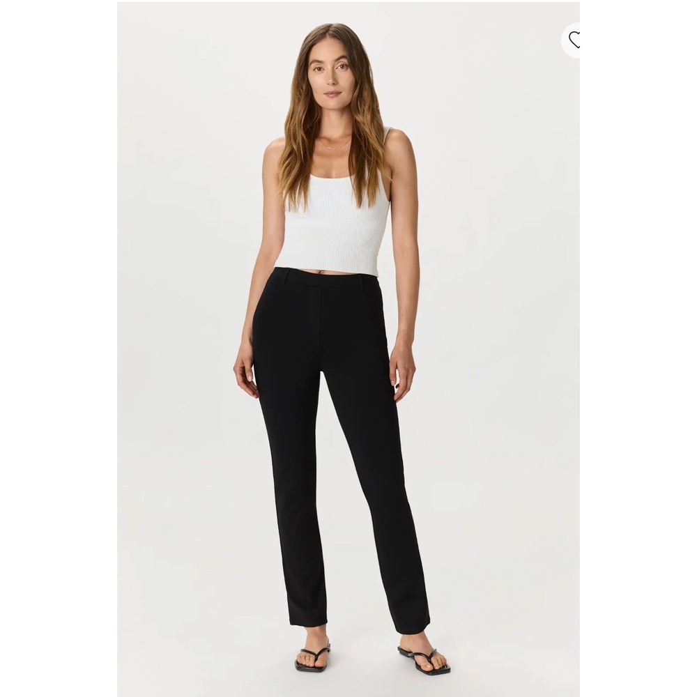 Quince Ultra-Stretch Ponte Straight Leg Pants L Short Black NWT 28 Minimalist